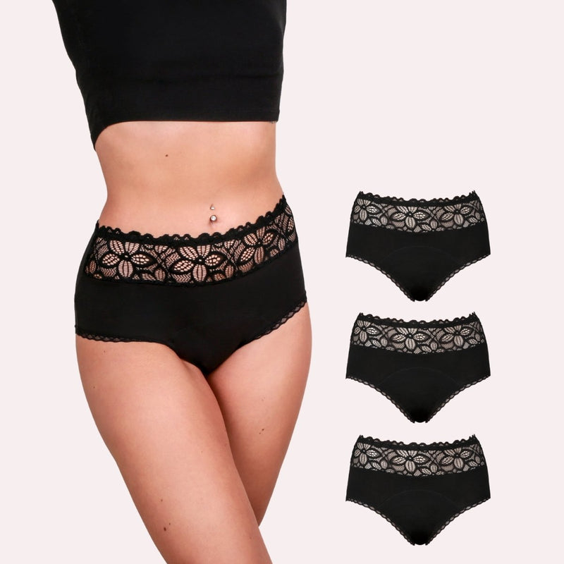 3er Pack Periodenunterwäsche Taynie Deluxe ultra schwarz Alle Produkte