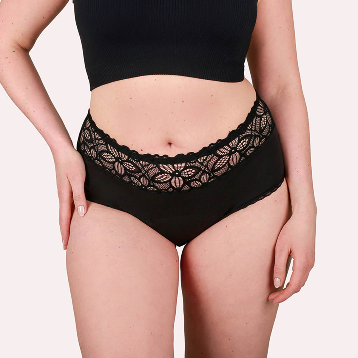 5er Pack Periodenunterwäsche Taynie Deluxe Organic schwarz Curvy