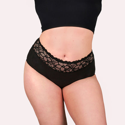 5er Pack Periodenunterwäsche Taynie Deluxe extra stark schwarz Curvy