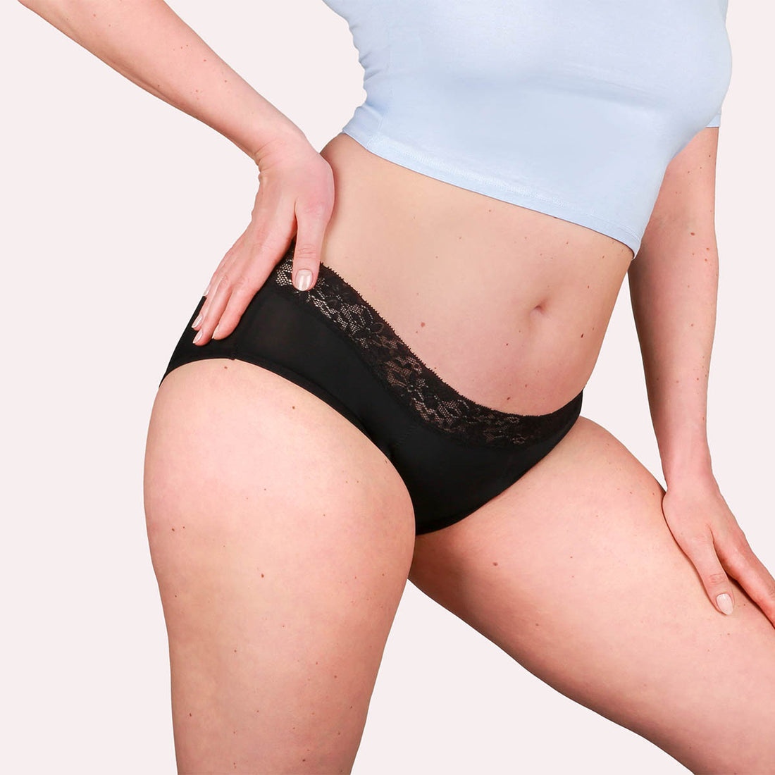 3er Pack Periodenunterwäsche Taynie Queen ultra schwarz Curvy