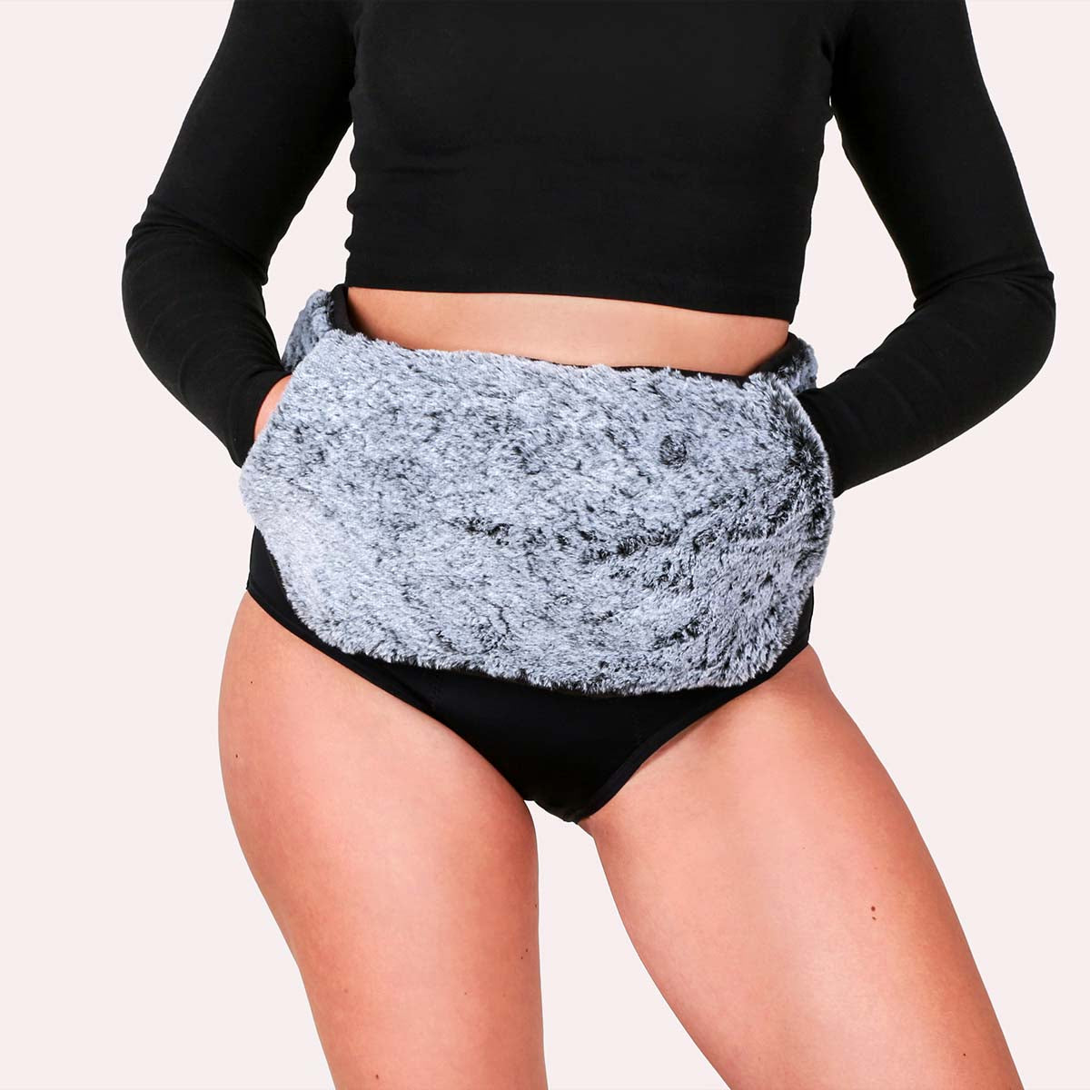 Ceinture chauffante moelleuse XXL avec bouillotte
