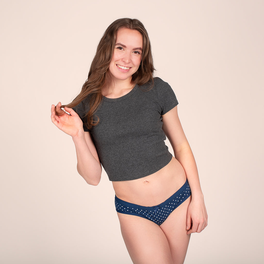 Periodenunterwäsche Taynie Bella  blau Teen Alle Produkte Curvy Menstruation Sport Blasenschwäche Für die Nacht Bei Ausfluss Leicht Mittel Low Waist 